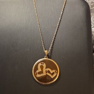 Vintage Gold Heart Pendant Necklace